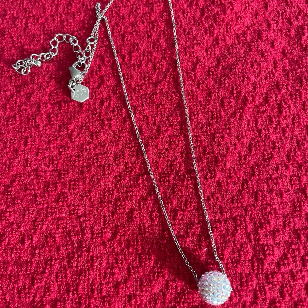 Swarovski Silver and White Crystal Necklace